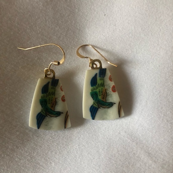 Japanese Broken Glass Jewelry Japanese Broken Glass Earrings Poshmark